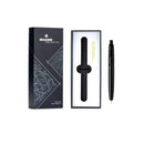 Majohn A1 Press Fountain Pen with Box | Retractable Extra Fine Nib Metal Matte Black Ink Pen with Converter