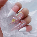 90 Pcs Camellia Nail Decoration White Rose Flower Nail Decoration