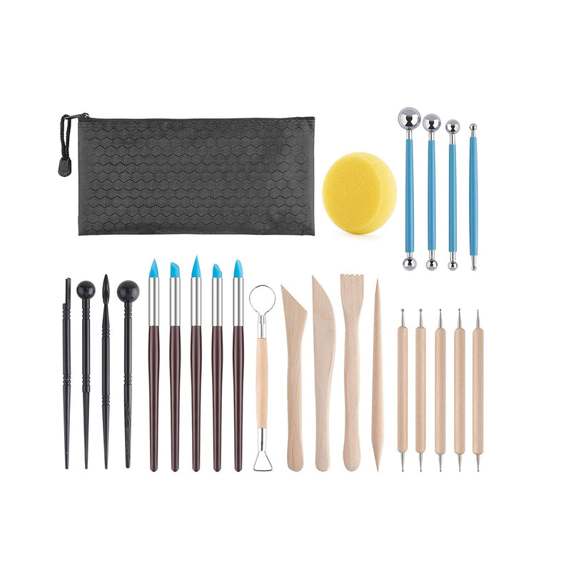7 Elements 42-Piece Pottery, Clay and Sculpting Tool Set, Complete Kit for  Modeling, Carving, and Ceramics