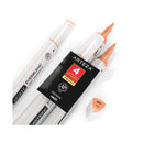 Art Markers Butterscotch | Set of 4 | Alcohol Based Sketch Markers with Dual Tips | Fine and Broad Chisel