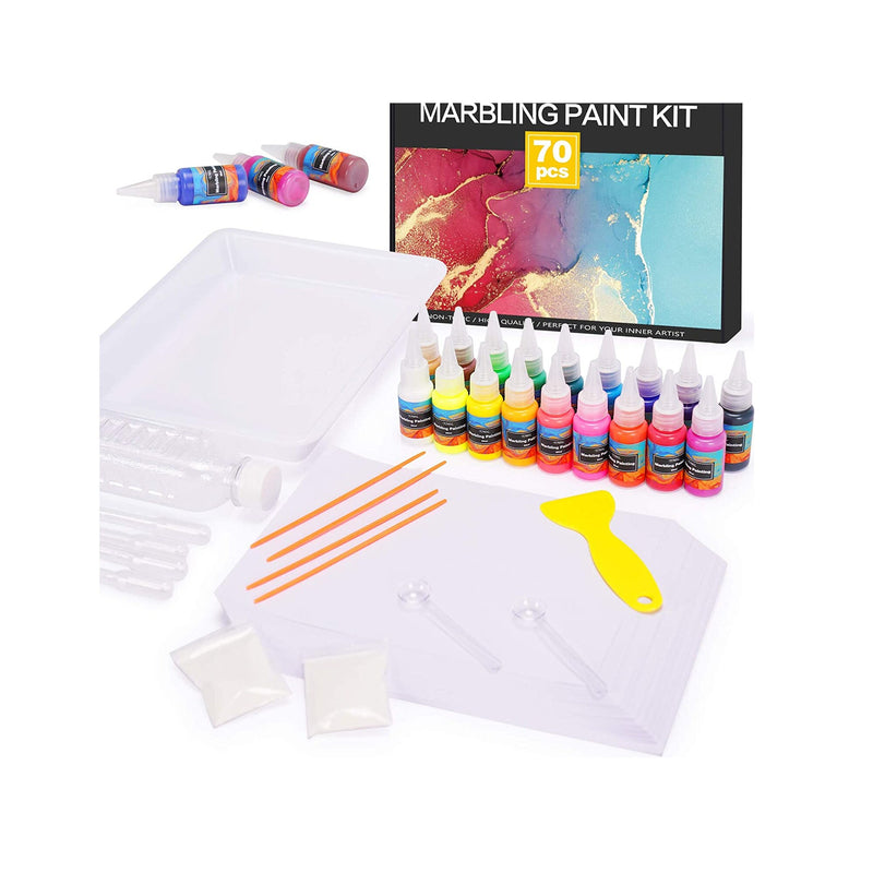 Marbling Paint Art Kit, 18 Colors Water Marbling kit