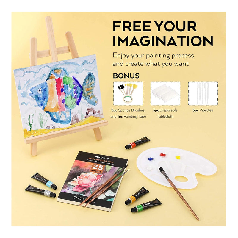 Nicpro 60 Piece Art Painting Set For Kids