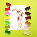 Kuretake GANSAI TAMBI 36 colors set | Watercolor Paint Set, Professional-quality for artists and crafters, AP-Certified, water colors