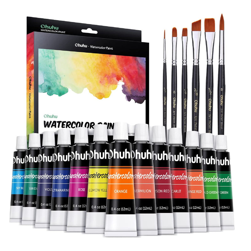 Ohuhu | Watercolor Paint Set | 24 Colors Of Water Paint