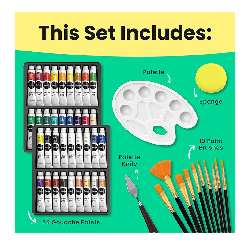 Chalkola Gouache Paint Sets For Artists | Adults And Children