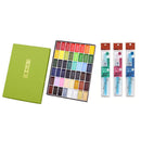 Kuretake GANSAI TAMBI 48 Colors With 3 Water Brush Pens | Watercolor Paint Set