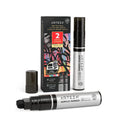 Acrylic Paint Pens | Set of 2 | Black | 3-in-1 Multi-Line Nibs | 5–15 mm Line | UV-Resistant Paint Markers