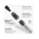 Acrylic Paint Pens | Set of 2 | Black | 3-in-1 Multi-Line Nibs | 5–15 mm Line | UV-Resistant Paint Markers