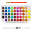 Taotree Watercolor Paint Set | Taotree 48-Color Watercolors Cake & a Brush a Refillable Water Brush Pen