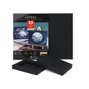 Black Sketch Paper Foldable Canvas Pad | Folded Size 5x6.6 Inches | 20 Sheets | DIY Frame | Acid-Free Heavyweight Paper 246lb/400GSM