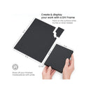 Black Sketch Paper Foldable Canvas Pad | Folded Size 5x6.6 Inches | 20 Sheets | DIY Frame | Acid-Free Heavyweight Paper 246lb/400GSM