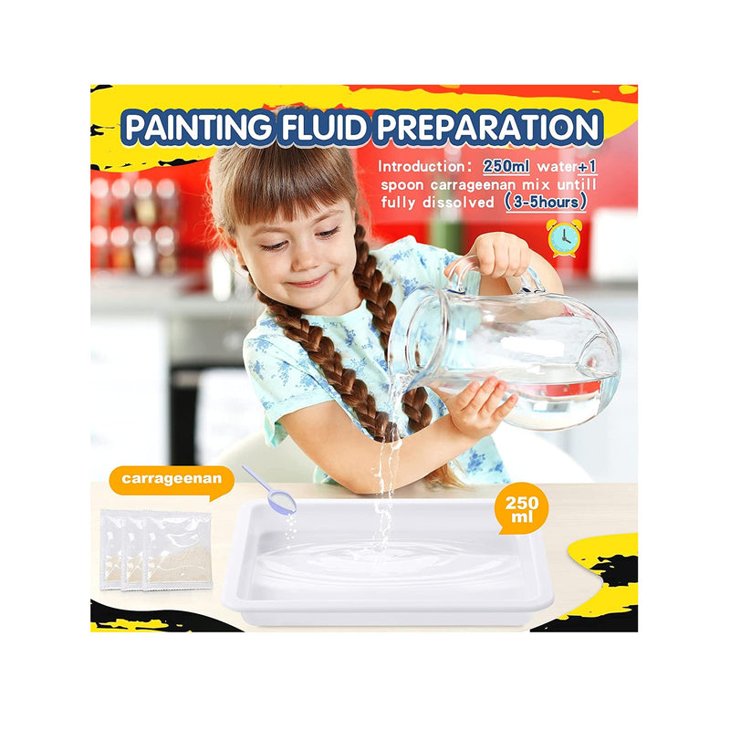 Upgrade 12-Color Marbling Paint Arts & Crafts Gifts for Kids | Art Kits Create Your Own Unique Painting