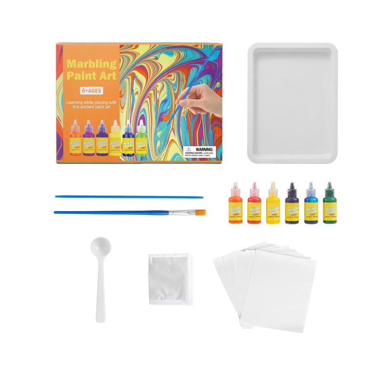 Water Marbling Paint Kit Arts and Crafts for Girls & Boys Christmas Thanksgiving Gifts for Kids Ages 4 5 6 7 8 9 10