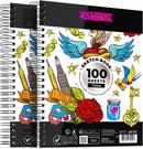 Artisto 9x12" Premium Sketch Book Set | Spiral Bound | Pack of 2, 200 Sheets (100g/m2), Acid-Free Drawing Paper