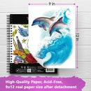 Artisto 9x12" Premium Sketch Book Set | Spiral Bound | Pack of 2, 200 Sheets (100g/m2), Acid-Free Drawing Paper