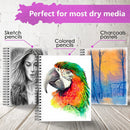 Artisto 9x12" Premium Sketch Book Set | Spiral Bound | Pack of 2, 200 Sheets (100g/m2), Acid-Free Drawing Paper
