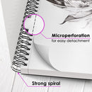 Artisto 9x12" Premium Sketch Book Set | Spiral Bound | Pack of 2, 200 Sheets (100g/m2), Acid-Free Drawing Paper