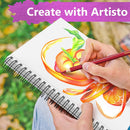 Artisto 9x12" Premium Sketch Book Set | Spiral Bound | Pack of 2, 200 Sheets (100g/m2), Acid-Free Drawing Paper