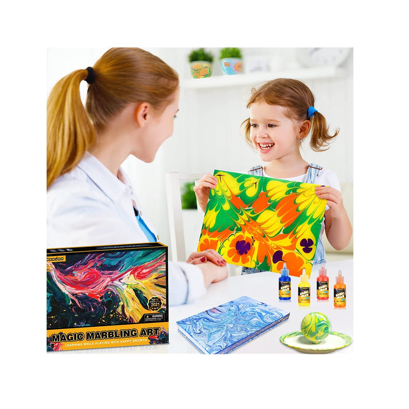 Water Marbling Paint for Kids | Arts and Crafts for Girls & Boys Crafts Kits Ideal Gifts for Kids Age 3-5 4-8 8-12