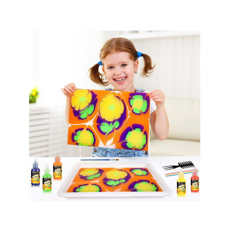 Water Marbling Paint for Kids | Arts and Crafts for Girls & Boys Crafts Kits Ideal Gifts for Kids Age 3-5 4-8 8-12