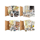 120 Pieces Vintage Scrapbooking Stickers DIY Journaling Scrapbook Adhesive Washi Paper Stamp Stickers Antique Retro