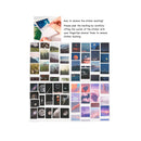 Landscape Nature Stickers Set 120 Pieces Aesthetic Mountain Forest Sky Cloud Galaxy Space Moon Phase Sunset Natural Scenery Collage Pictures