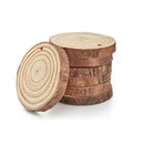 Wood Slices | 45 Pieces | With Bark Natural Unfinished Pine 2.4"-2.8" Diameter Smooth Sanded Surface | Includes 50' of Natural Jute Twine