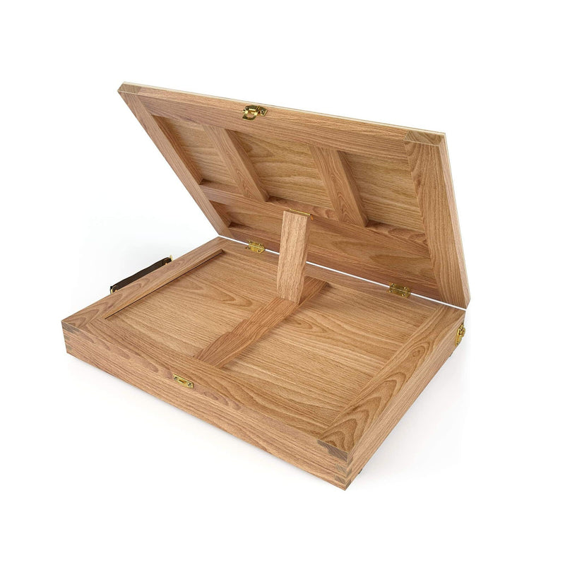 Tabletop Easel | 13.4 x 10.3 x 2 Inches | Portable Beechwood Easel Box with 3-Compartment Drawer and Wooden Palette