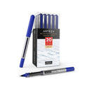 Rollerball Pens | Pack of 20 | 0.5mm Blue Liquid Ink Pens