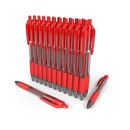 Gel Pens | Set of 24 Red Roller Ball Bullet Journal Pens | Quick-Drying Ink | Medium Point