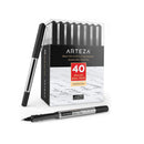 Rollerball Pens | Pack of 40 | 0.7mm Black Liquid Ink Pens