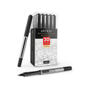 Rollerball Pens | Pack of 20 | 0.7mm Black Liquid Ink Pens