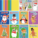 24pcs Christmas Card Making Kits Supplies for Kids DIY Handmade Greeting Thank You Card Art Crafts Set Gifts