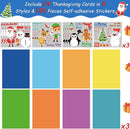 24pcs Christmas Card Making Kits Supplies for Kids DIY Handmade Greeting Thank You Card Art Crafts Set Gifts