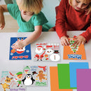 24pcs Christmas Card Making Kits Supplies for Kids DIY Handmade Greeting Thank You Card Art Crafts Set Gifts