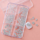Heart Raindrop Shaped Nail Art Decorations | 3D Nail Art Decals Resin Charms For Gel Acrylic Nail Design Jewelry Crafts Making