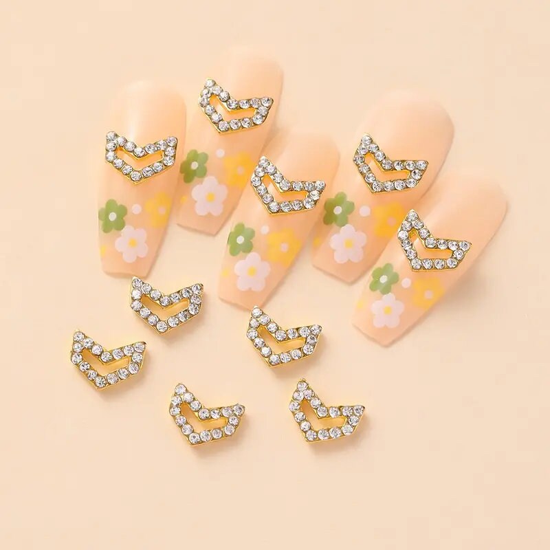 10 Pcs Nail Charms 3D LOVE Nail Art Charms Alloy Gems For Nails DIY Art Decorations Supplies