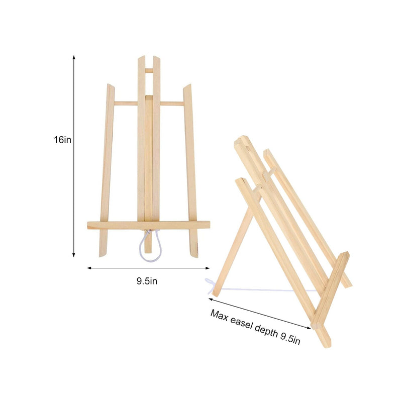 Jekkis 16 Inch Table Top Easel for Painting | 3 Packs Wooden Easel | Tabletop Display Easels | Art Craft Painting Easel Stand