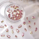20 Pcs Pink Nail Rhinestones Nail Art Gems Crafts Crystals Glass Decorations Set Ab Rhinestones Flat Back Design For Nail Art Decoration