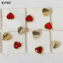 3D Metal Red Heart Shape Charm | Cute Glitter Nail Accessories For Women Girls | Nail Decoration Jewelry Making Crafts