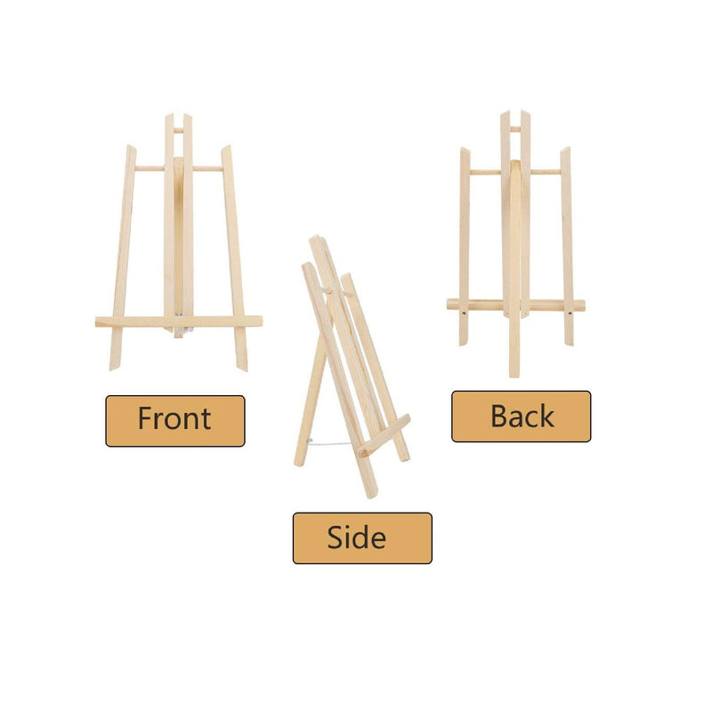 Jekkis 16 Inch Table Top Easel for Painting | 3 Packs Wooden Easel | Tabletop Display Easels | Art Craft Painting Easel Stand