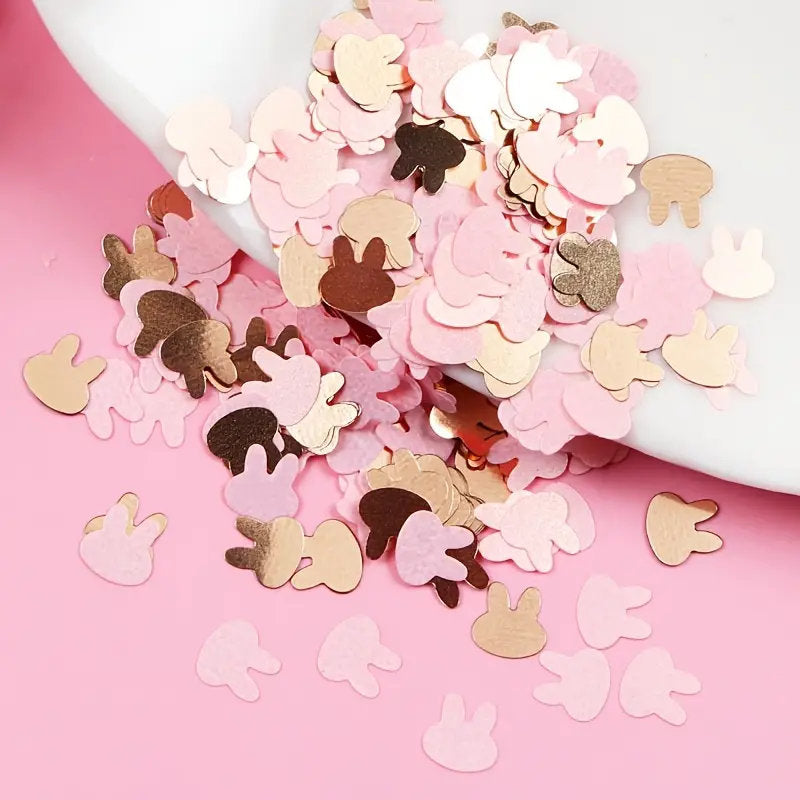 6 Grids Pink Sequin Nail Decoration Kit 3D Gold Flake Butterfly Flower Heart Nail Art Charm Parts For UV Gel Manicure Design