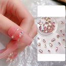 20 Pcs Pink Nail Rhinestones Nail Art Gems Crafts Crystals Glass Decorations Set Ab Rhinestones Flat Back Design For Nail Art Decoration