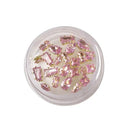 20 Pcs Pink Nail Rhinestones Nail Art Gems Crafts Crystals Glass Decorations Set Ab Rhinestones Flat Back Design For Nail Art Decoration