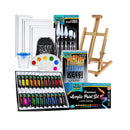 KEFF Acrylic Paint Set for Adults | 54 Piece Art Painting Supplies Kit with Paint Easel | Brushes | Canvas