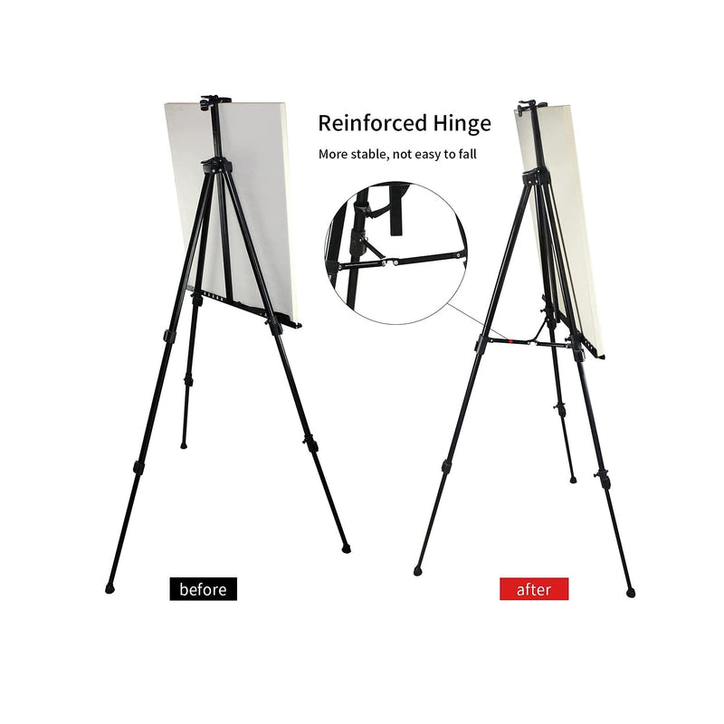 72Inches Double Tier Display Easel Stand | RRFTOK Metal Material Tripod Art Easels Adjustable Easel for Painting Canvases Height from 22-72”