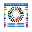 KEFF Acrylic Paint Set for Adults | 54 Piece Art Painting Supplies Kit with Paint Easel | Brushes | Canvas