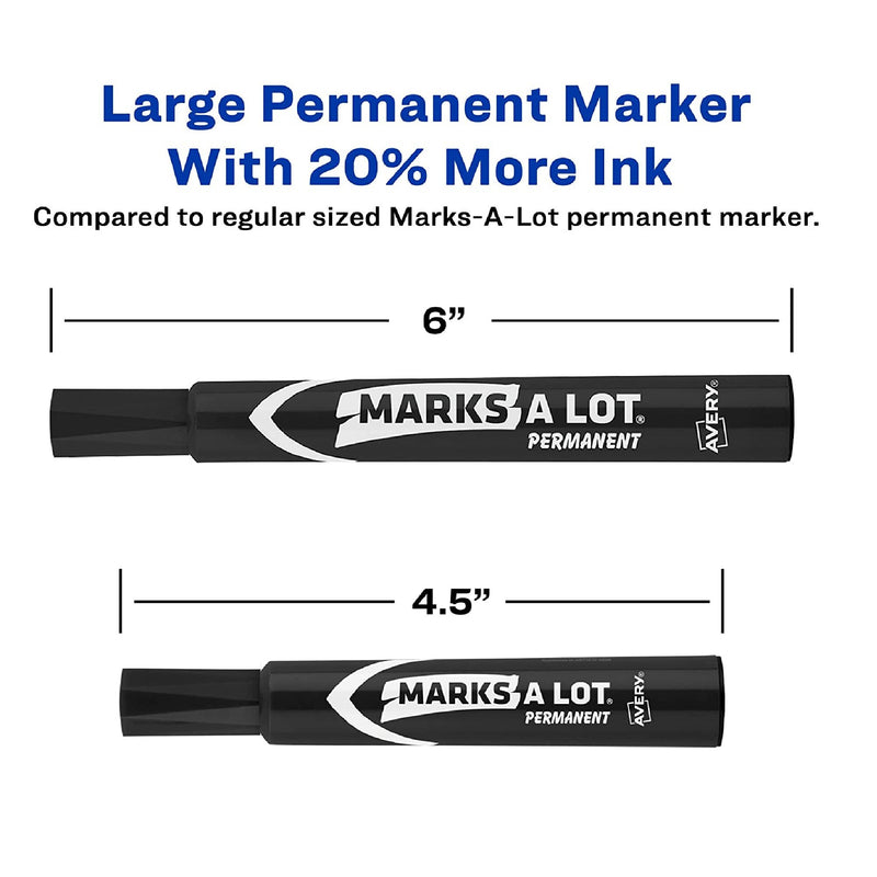 Avery Marks-A-Lot Large Desk-Style Chisel Tip