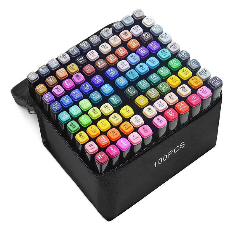ATOPSTAR 100 Color Artistic Drawing Pens | Double Ended For Coloring Paint Supplies