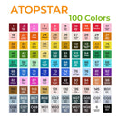 ATOPSTAR 100 Color Artistic Drawing Pens | Double Ended For Coloring Paint Supplies
